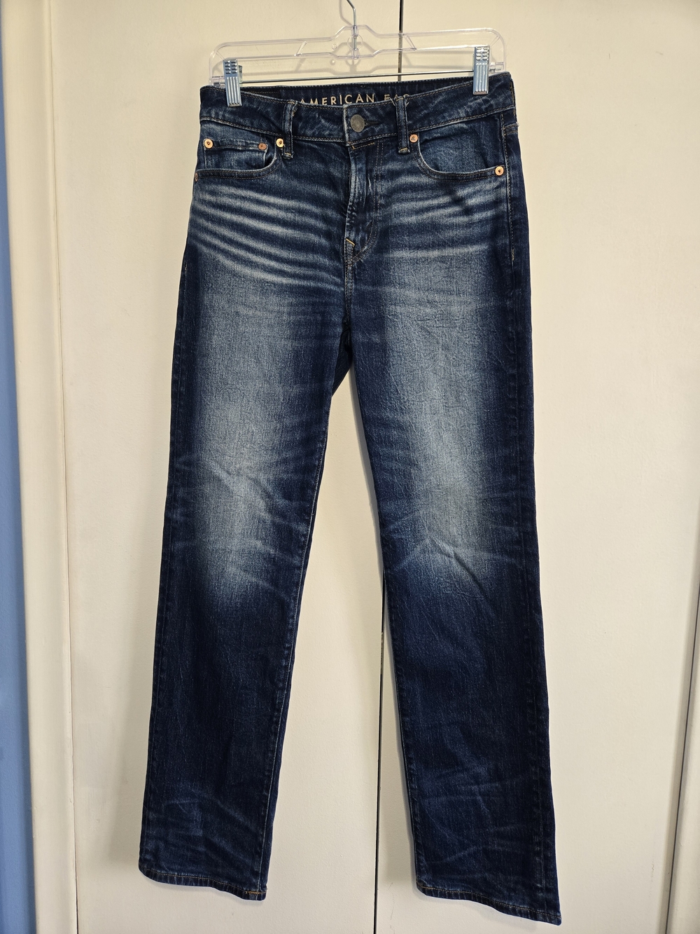 American Eagle AirFlex+ Relaxed Straight Jeans 29x32 Dark Wash